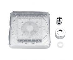 Soffioni per doccia - Kit soffione doccia Square Home Bathroom Shower Heads con luce romantica a LED a 7 colori
