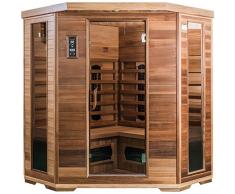 SaunaMed Lussuosa sauna a infrarossi FAR in cedro per 4 - 6 persone, con tecnologia EMR, NeutralTM