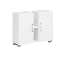Schildmeyer Mobile sottolavabo 147716, Bianco Lucido/Manico Samu, 70,5 x 59 x 23,5 cm