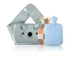 Gwhole Borsa Acqua Calda Borsa dell’Acqua Calda 3 Modi con Fodera Copertura Inverno per Schiena Vita Mani Spalle Terapia Caldo Freddo