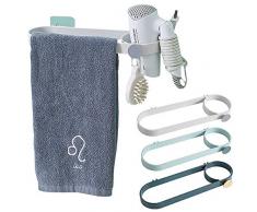 Porta Asciugamani Bagno Adesivo, Senteen 3pcs Portasciugamani Da Parete Portasalviette Senza Foratura Portatile Porta Salviette Accessori Bagno Per Bagno Cucina