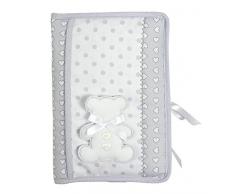 FILET - Borsa per Pannolini e Salviette, Organizer Porta Pannolini e Salviettine da Borsa Portatile, con Apertura a Libretto, Idea Regalo per Futuri Genitori, 100% Made in Italy, Colore Grigio