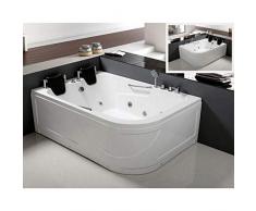 Bagno Italia Vasca idromassaggio con riscaldatore 170x120 2 posti versione destra o sinistra multifunzione I