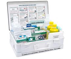 FARMA2 BIANCA cassetta medica primo pronto soccorso COMPLETA DI MISURATORE DI PRESSIONE e CARTELLO DI PRIMO SOCCORSO conforme DM 388 allegato 1 per aziende con 3 o più lavoratori