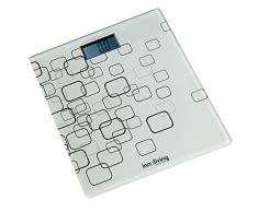 Innoliving Bilancia Pesapersone Bluetooth INN-109 Slim, Bilancia Pesa Persona Digitale con Schermo LED, Bilancia Pesapersone Digitale, ad Alta Precisione con Fantasia a Riquadri