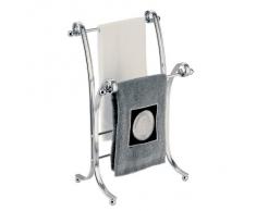 InterDesign York Lyra Portasciugamani con Appoggio, Metallo, Argento, 23x14x34.5 cm