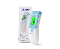 Berrcom Termometro Febbre Termometro Neonato Termometro Frontale a Infrarossi Senza Contatto Termometro Digitale per la Fronte con Allarme Febbre, Interruttore °C/°F