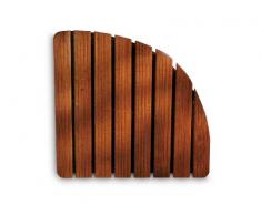 ARIS 2109/F - Pedana Doccia Angolare In Legno Gombe Cm 74x74 - MADE IN ITALY - Finitura LEGNO