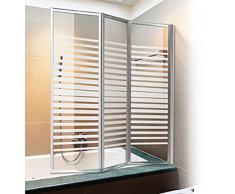 Parete Vasca Box Doccia Cristallo Serigrafato H140x130