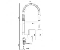 MISCELATORE LAVELLO CUCINA PROFESSIONAL STICK PAFFONI SK179 CR
