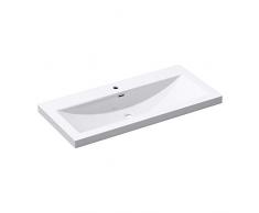 Mai & Mai Lavabo Incasso, Lavabo Sottopiano Lavandino Bagno da Marmo fuso 100x48x13cm Colossum01