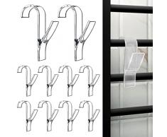 Ganci Termosifone Trasparenti, 10 Pezzi Trasparente Appendi Asciugamani Termoarredo, Ganci Appendi Asciugamani Termo Arredo Bagno Accessori Ottimi per Caloriferi Riscaldanti