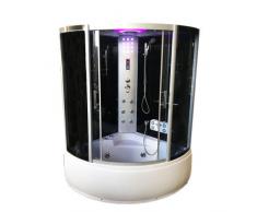 Bagno Italia Cabina idromassaggio con vasca angolare 130x130 cromoterapia 10 getti pannello di controllo e radio fm I