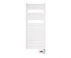 farho Scaldasalviette Elettrico Nova Bianco ·· Scalda-Asciugamani con termostato Digitale · Termoarredo Elettrico Bagno · 800 Watts · Misure 1200 x 500 mm