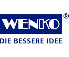 WENKO 17676100 Portascopino per WC Bamboo, Ceramica, Legno, 10,8 x 42 x 10,8 cm, Bianco