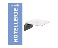 Inda AV036BNE Sedile Ribaltabile per Doccia, Collezione Hotellerie, Nero