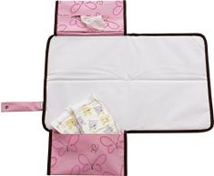 Original Dooky, Telo fasciatoio da viaggio con tasca porta pannolini/salviette 3-in-1, Rosa (Rosa)