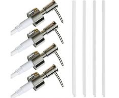 4 Pezzi Parti Della Pompa per Lozione, Pompa di Ricambio per Bottiglia, Pompa di Sostituzione del Sapone, per Cucina, Bagno, Bicchiere, Dispenser Liquido