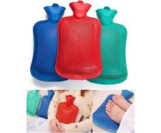 Borsa Acqua Calda da 2 Lt in pvc,Borsa dellacqua calda,Boule Acqua Calda per Alleviare il Dolore, Schiena, Collo e Spalle per Calde Notti (PVC)