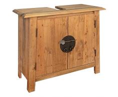 vidaXL Mobile Sottolavabo Massello Pino Riciclato Vintage Armadio Arredo Bagno