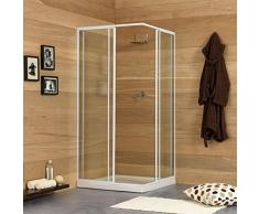 Kiamami Valentina Erice Box Doccia Estensibile, Alluminio, M cm
