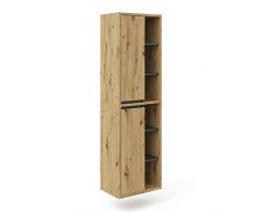 Vicco Armadio per il bagno Viola, Antracite/Rovere, 50 x 170 cm