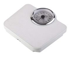 Korona 77400 Bilancia pesapersone meccanica BODO | capacità di carico 150 kg, graduazione 1 kg | antiscivolo, ampia superficie di pesatura | bilancia a vista completa con anello di visualizzazione cromato