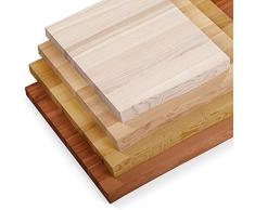 LAMO Manufaktur Piano di lavoro/d’appoggio/top da bagno, piano di lavoro in legno con bordo dritto, 80x50 cm (L x A), Rustico, senza accessori di fissaggio, LWPG-01-A-003-CG