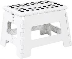 Utopia Home Sgabello pieghevole per bambini - Sgabello Sostiene fino a 300 libbre - sgabello pieghevole alto in plastica leggera per cucina, bagno e soggiorno (Bianca, 1)