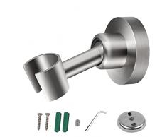 Staffa Doccia, MYLERCT Supporto in Acciaio Inox Doccia Muro, Snodo Orientabile Supporto Soffione Doccia, Montaggio Forato, Elevata Capacità Portante, Inclinazione Regolabile Secondo Necessità
