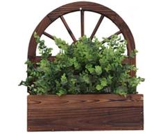 CCLLA Vaso per Fiori in Stampo Supporto per Fiori in Legno, Decorazione murale Vaso per Fiori Balcone Negozio Contenitore per Fiori a Parete Addensare Tavola di Legno Strumento Combinato Vasca di