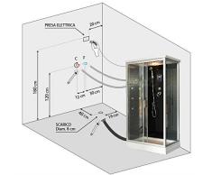 Bagno Italia Cabina box idromassaggio 70x120 con piatto doccia multifunzione disponibile anche con sauna I