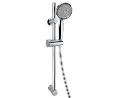 Paini - Ground 50CR126B4BL/G Saliscendi completo per Doccia con Doccetta 3 getti e Flessibile 1,5 m, finiture Cromate e brillanti, Colore Cromo