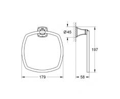 Grohe 40630000 Grandera Porta Salviette ad Anello, Cromo