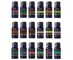 Olio essenziale di eucalipto e distillato a vapore per aromaterapia relax doccia sauna bagno bagno turco sollievo dal dolore congestione sollievo dallo stress Top 18 Set 016 Fl Oz (confezione da 18)
