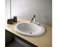 Olympia Ceramica Lavabo Incasso Soprapiano Standard 62, monoforo