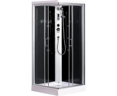 Doccia idromassaggio quadrataA7015F con soffione e doccetta, 90X90X220 cm.