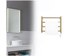 VVLXRIC Portasciugamani da Termoarredo, Riscaldamento Uniforme A Parete Scaldasciugamani Elettrico, Cablato Impermeabile A 360 Gradi Asciuga Salviette,4Bars