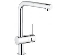 Grohe 32168000 Minta Miscelatore Monocomando Lavello, con Doccetta Estraibile Monogetto, Cromo