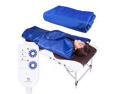 Coperta sauna a infrarossi 180 * 220 cm, 2 Zona di controllo remoto, Portatile a casa SPA, Infra red Terapia, Corpo Detox Fitness Caldo Sudorazione Anti invecchiamento, beauty-macchina