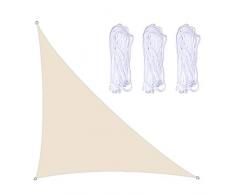 Tenda parasole a triangolo da giardino, 3 x 4 x 5 m, traspirante, impermeabile, anti-UV, per cortile, vasca idromassaggio