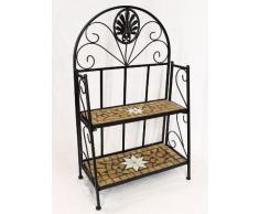 Scaffale Mosaico Merano 12006 Libreria 80cm in metallo Scaffale-bagno in ferro battuto