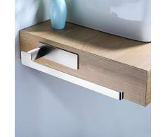 YIGII Porta Asciugamani Bagno - Porta Salviette Acciaio Inox Portasciugamano Adesivo Vetro