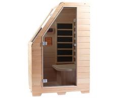 newgen medicals - Sauna a infrarossi compatta in legno Hemlock, 760 W
