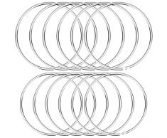 UCUNJIA 12 PCS Anelli per Tende Doccia Esternoganci per Tende Anelli per Tende Anello Circolare Apribile da 35mm 50 mm per Tendaggi Bagno Casa Raccoglitori