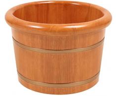MRZHW 24CM Pediluvio Piccolo A Botte Immergere Comodo Botte in Legno Famiglia Lavare Il Piede Sauna Rovere Pediluvio in Legno- A