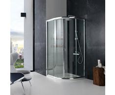 BOX DOCCIA SEMICIRCOLARE 80x80 CRISTALLO TRASPARENTE | GIADA