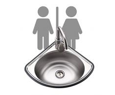 Lavandino Da Bagno Piccolo, Bacinella Triangolare In Acciaio Inox Installazione Ad Angolo A Parete Lavabi Da Bagno A Vasca Singola Risparmia Spazio 5 Tipi Di Pacchetti