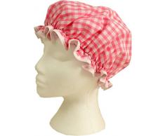 Vagabond Bags-Cuffia da doccia a quadretti, colore: rosa
