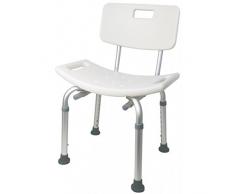 Sedia per doccia vasca con schienale sedile plus portata 135kg